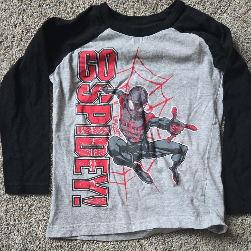 Marvel Deadpool Long Sleeve Tee Black and Gray